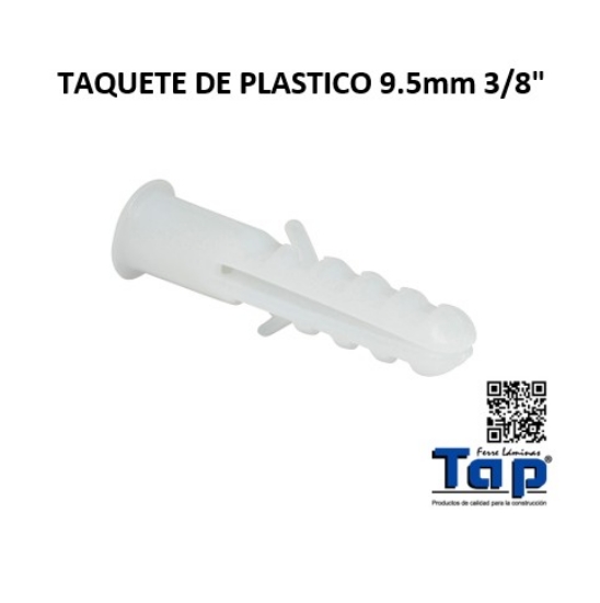Imagen de TAQUETE DE PLASTICO 9.5mm 3/8"
