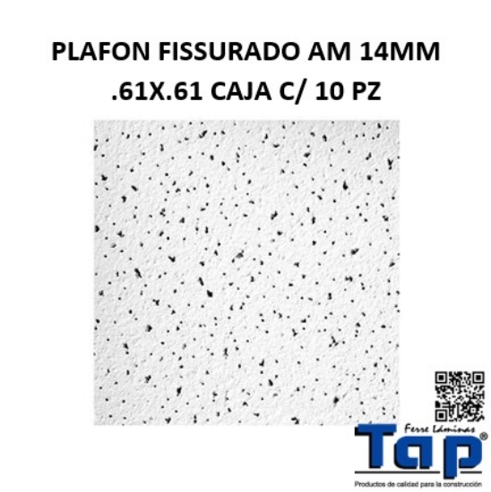 Imagen de PLAFON FISSURADO AM 14MM .61X.61 CAJA C/ 10 PZ