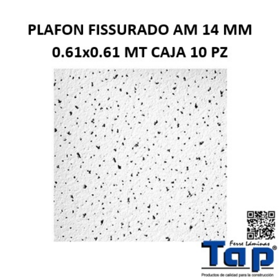Imagen de PLAFON FISSURADO AM 14 MM 0.61x0.61 MT CAJA 10 PZ