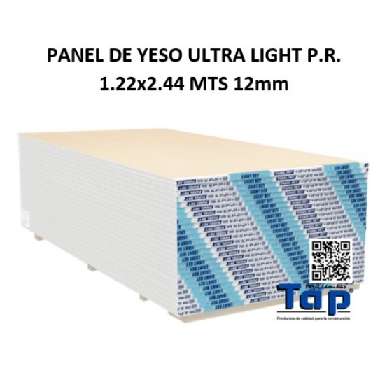 Imagen de PANEL DE YESO ULTRA LIGHT P.R. 1.22x2.44 MTS 12mm