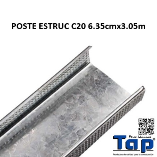 Imagen de POSTE ESTRUC C20 6.35cmx3.05m