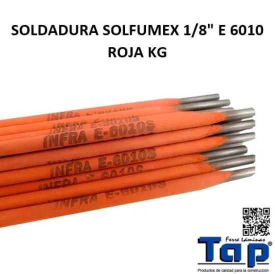 Imagen de SOLDADURA SOLFUMEX 1/8" E 6010 ROJA KG