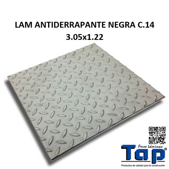 Imagen de LAM ANTIDERRAPANTE NEGRA C.14 3.05x1.22