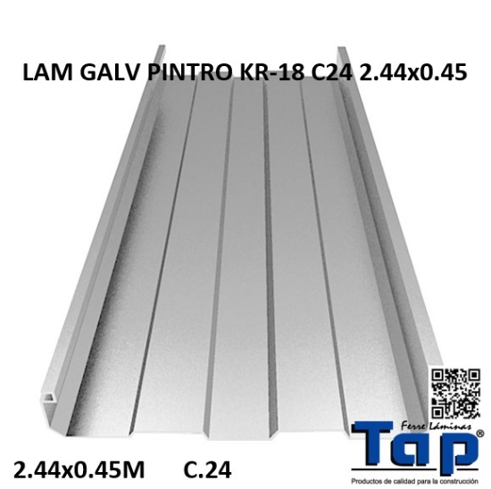 Imagen de LAM GALV PINTRO KR-18 C24 2.44x0.45