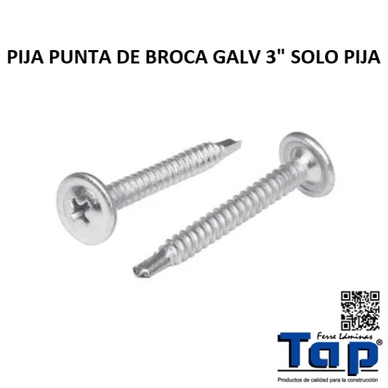 Imagen de PIJA PUNTA DE BROCA GALV 3" SOLO PIJA