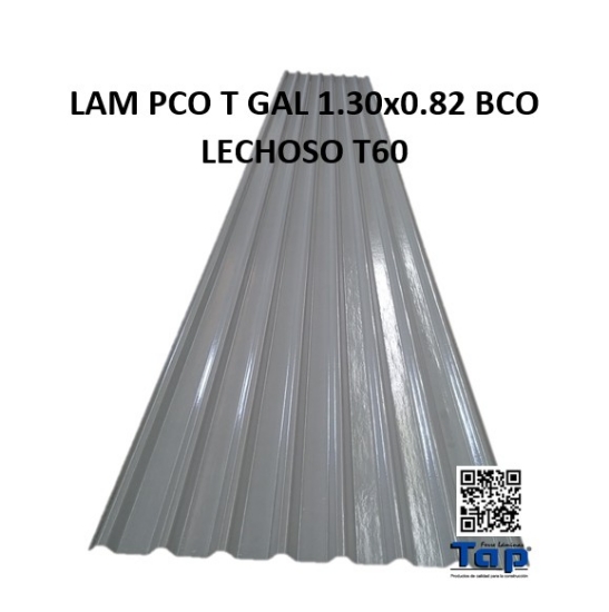 Imagen de LAM PCO T GAL 1.30x0.82 BCO LECHOSO T60