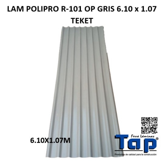 Imagen de LAM POLIPRO R-101 TRASLUCIDO BLANCO 6.10 x 1.07 TEKET