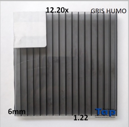 Imagen de POLI RE CEL 06 1.22X12.20 GRIS HUMO STARLINE