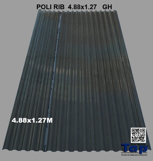 Imagen de POLI RIB  4.88x1.27 GRIS HUMO