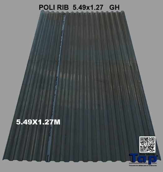 Imagen de POLI RIB  5.49x1.27 GRIS HUMO