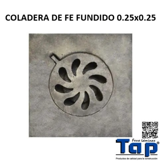 Imagen de COLADERA DE FE FUNDIDO 0.25x0.25
