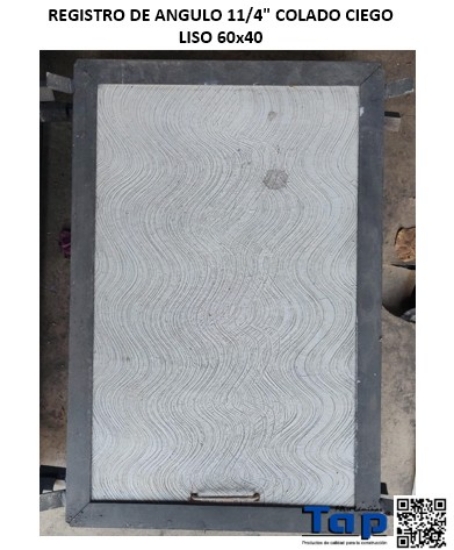 Imagen de REGISTRO DE ANGULO 11/4" COLADO CIEGO LISO 60x40