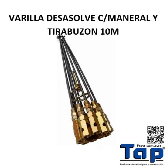Imagen de VARILLA DESASOLVE C/MANERAL Y TIRABUZON 10M