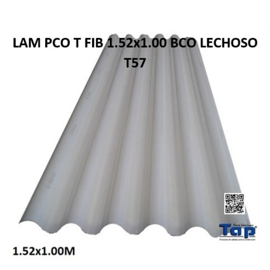 Imagen de LAM PCO T FIB 1.52x1.00 BCO LECHOSO T57