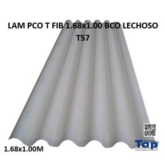 Imagen de LAM PCO T FIB 1.68x1.00 BCO LECHOSO T57