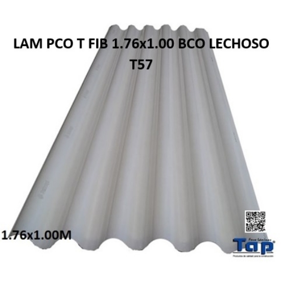 Imagen de LAM PCO T FIB 1.76x1.00 BCO LECHOSO T57