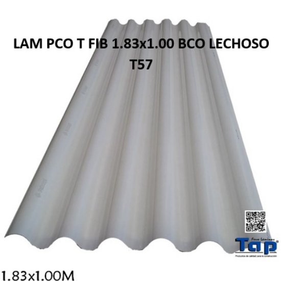 Imagen de LAM PCO T FIB 1.83X1.00 BCO LECHOSO T57