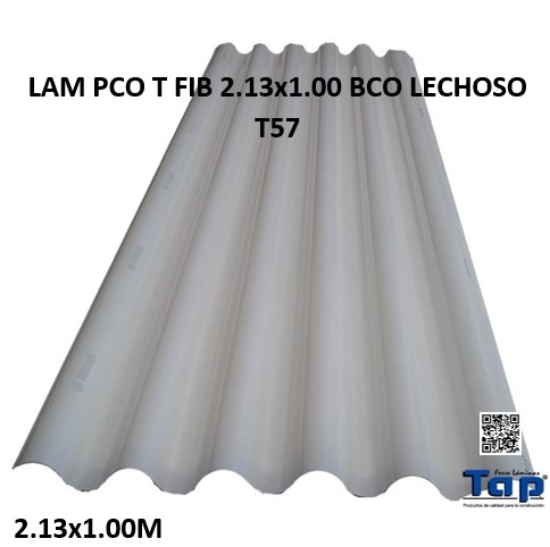 Imagen de LAM PCO T FIB 2.13x1.00 BCO LECHOSO T57