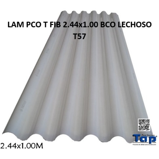 Imagen de LAM PCO T FIB 2.44x1.00 BCO LECHOSO T57 T57