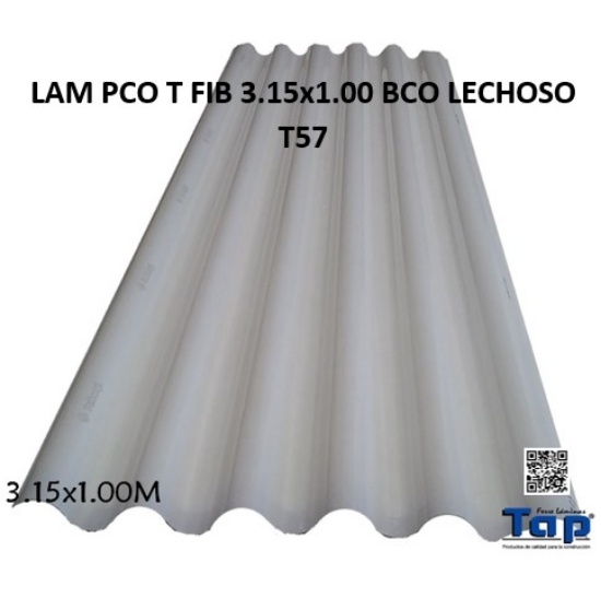 Imagen de LAM PCO T FIB 3.15x1.00 BCO LECHOSO T57