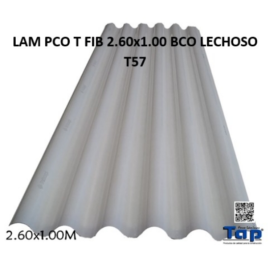 Imagen de LAM PCO T FIB 2.60x1.00 BCO LECHOSO T57 T57
