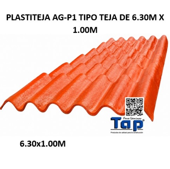 Imagen de PLASTITEJA AG-P1 TIPO TEJA DE  6.30M X 1.00M
