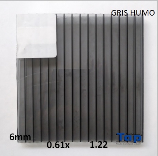 Imagen de POLI CEL 06 1.22X 0.61 GRIS HUMO MULTIWALL