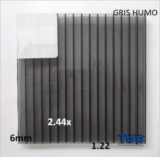 Imagen de POLI CEL 06 1.22X 2.44 GRIS HUMO MULTIWALL