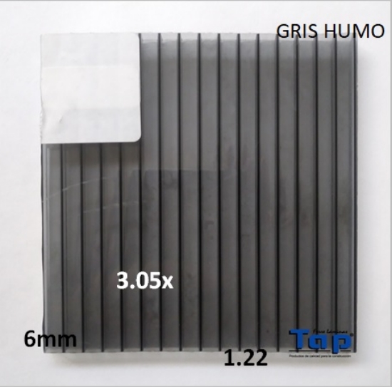 Imagen de POLI CEL 06 1.22X 3.05 GRIS HUMO MULTIWALL