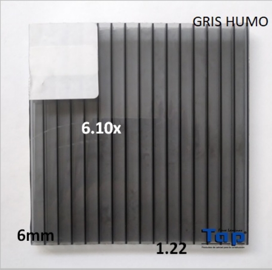Imagen de POLI CEL 06 1.22X 6.10 GRIS HUMO MULTIWALL