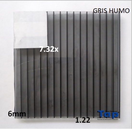 Imagen de POLI CEL 06 1.22X 7.32 GRIS HUMO MULTIWALL