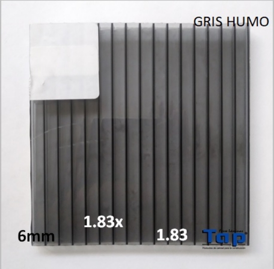 Imagen de POLI CEL 06 1.83X 1.83 GRIS HUMO MULTIWALL