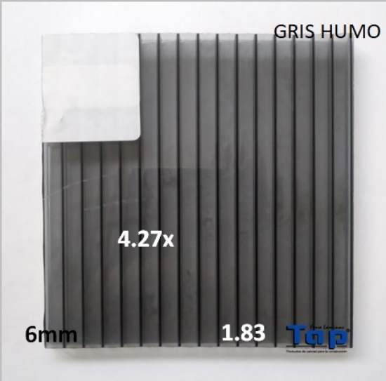 Imagen de POLI CEL 06 1.83X 4.27 GRIS HUMO MULTIWALL