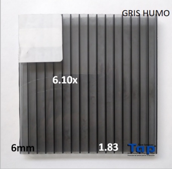 Imagen de POLI CEL 06 1.83X 6.10 GRIS HUMO MULTIWALL