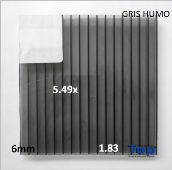 Imagen de POLI CEL 06 1.83X 5.49 GRIS HUMO MULTIWALL