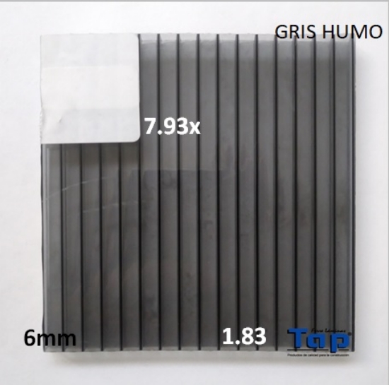 Imagen de POLI CEL 06 1.83X 7.93 GRIS HUMO MULTIWALL