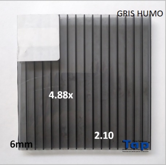 Imagen de POLI CEL 06 2.10X 4.88 GRIS HUMO MULTIWALL