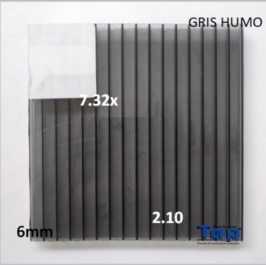 Imagen de POLI CEL 06 2.10X 7.32 GRIS HUMO MULTIWALL