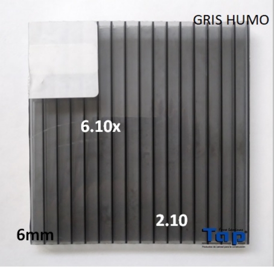 Imagen de POLI CEL 06 2.10X 6.10 GRIS HUMO MULTIWALL