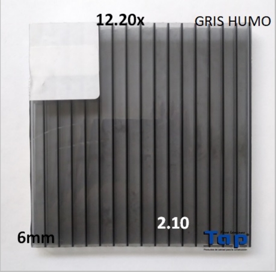 Imagen de POLI CEL 06 2.10X12.20 GRIS HUMO MULTIWALL