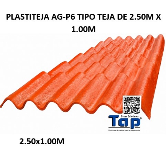 Imagen de PLASTITEJA AG-P6 TIPO TEJA DE 2.50M X 1.00M