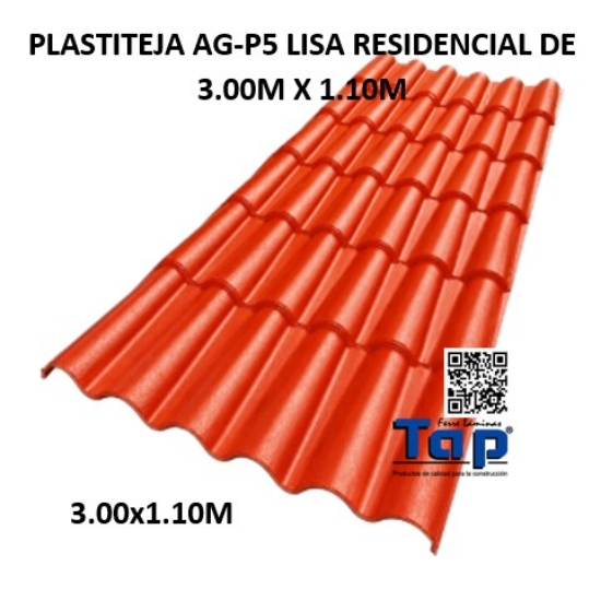 Imagen de PLASTITEJA AG-P5 LISA RESIDENCIAL DE  3.00M X 1.10M