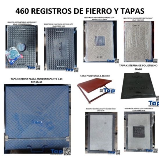 Imagen de REGISTROS DE FIERRO Y TAPAS